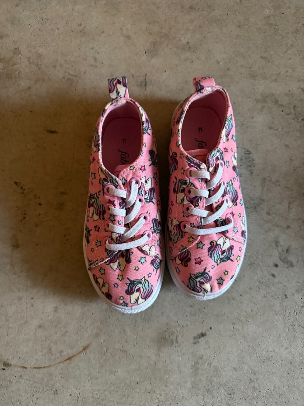 Girl’s Pink Unicorn Canvas Sneakers